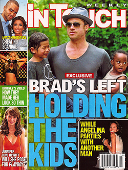 Illustration for article titled This Week In Tabloids: Jamie Lynn Is With Child, Brad's A Babysitter, Brit's Tots Inhale